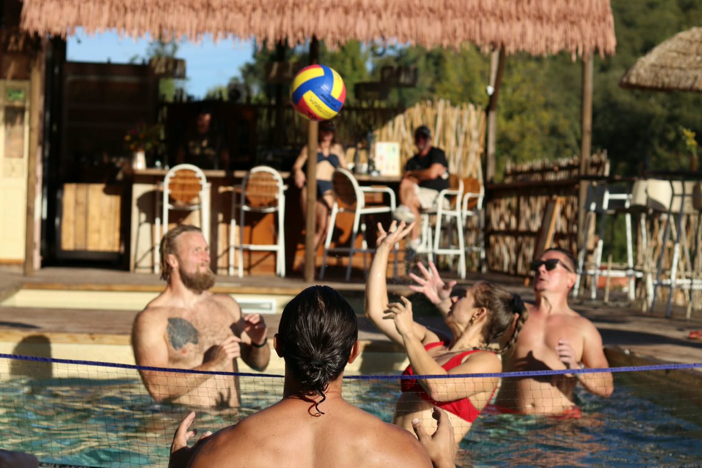 Pool volleyball at Vale Vana, Portugal